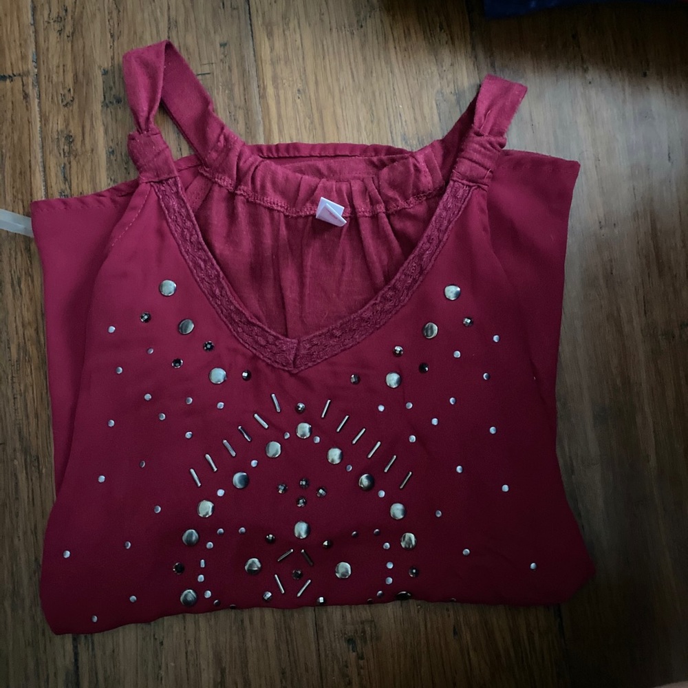 Gun-metal Bedazzled Tank Top